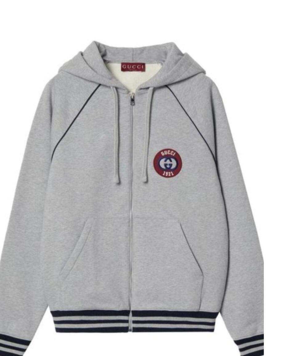 Men's Gucci cotton interlocking G "1921" logo hoodie size XL made Italy